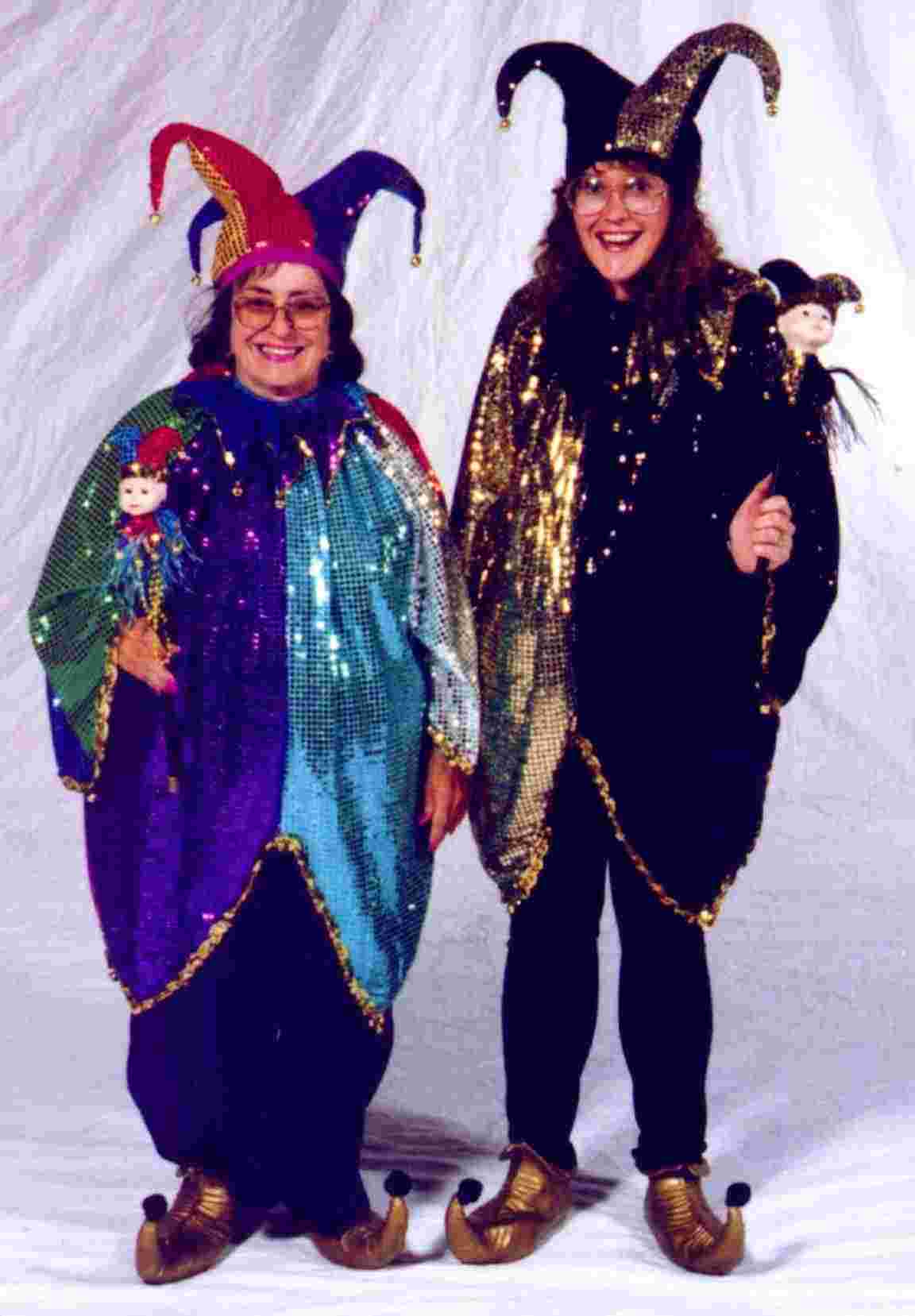 Costume World's owner Sue (right), and her mother, Marjorie, at the 1997 National Costumers Association Convention in Las Vegas.